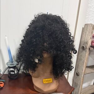 # 60 - Black Curly Synthetic Wig - Natural Volume